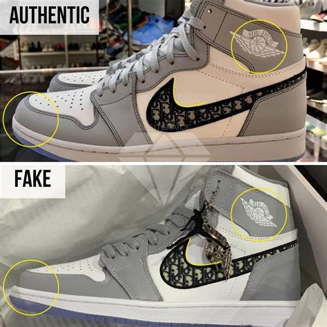 air jordan dior fake vs real|counterfeit jordan 1 high.